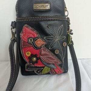 Chala Cardinal Motif Brown Vegan Leather Crossbody Bag